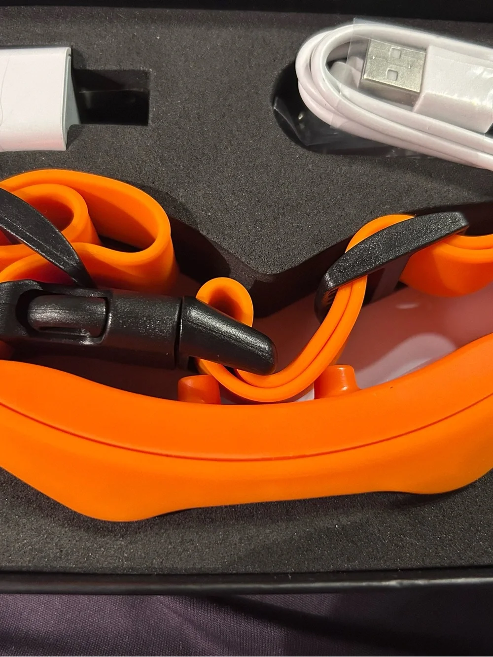 Orange Silicone Power Band Bracelet